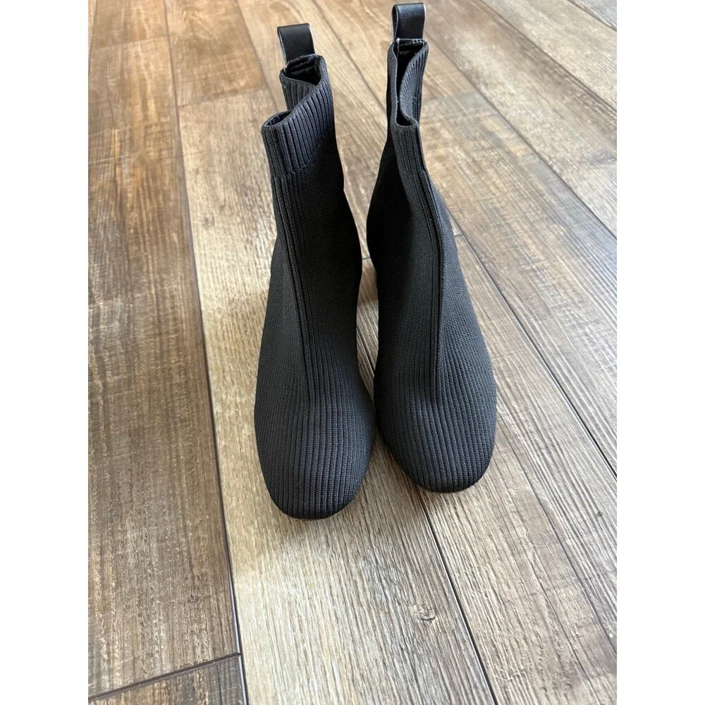 Cushionaire Neely Knit Bootie Sz. 6.5 Black